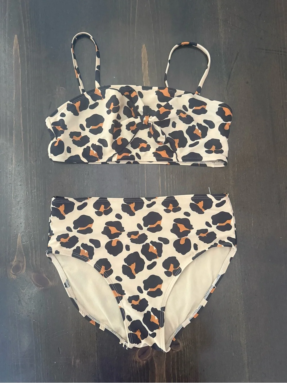 art class Girls Leopard Print Bikini, girls XL 14-16